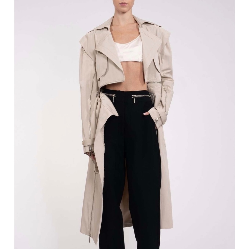 Nonchalant Label Lennox Trench Coat / Skirt  / Cropped Jacket New With Tags - Picture 3 of 15